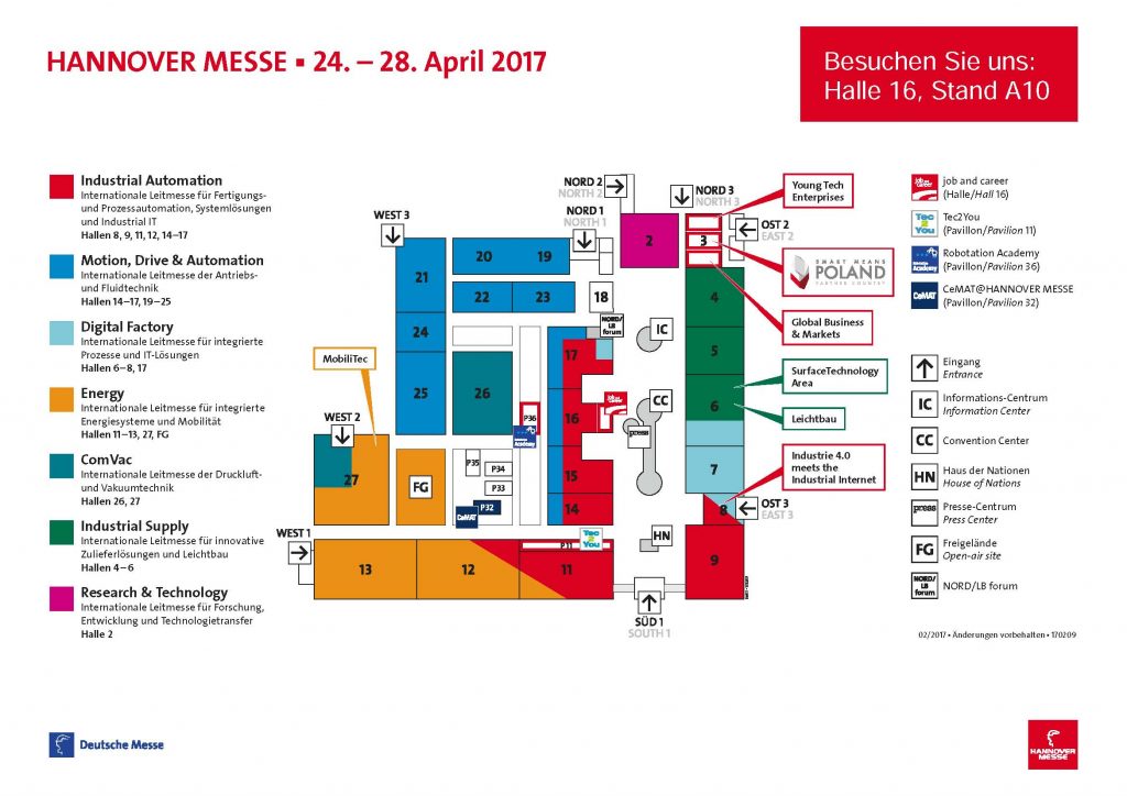 Lageplan Messe Hannover 2017