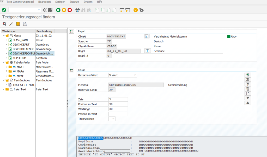 Mit der leicht zu bedienenden Bearbeitungsmaske des Textgenerators erstellen und pflegen Sie Texte in SAP in wenigen Schritten